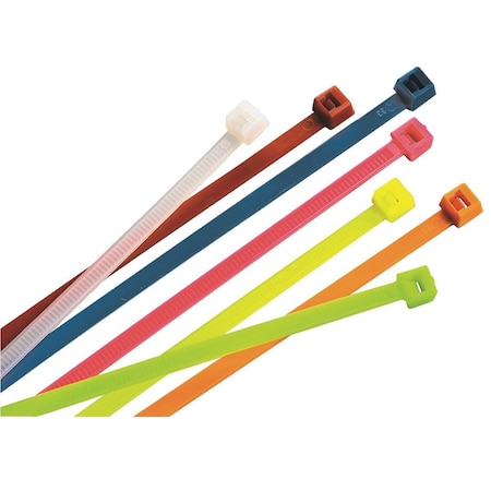 11L Colored Zip Ties, 100 Pk